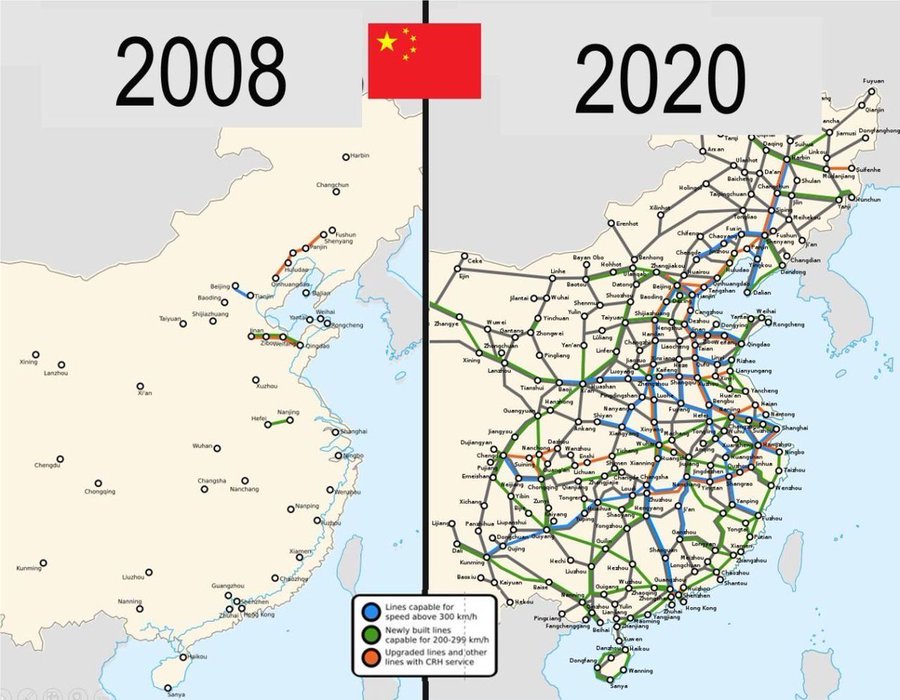 High speed rail built in China in 12 years.  

HS2 started in 2009 it won’t be finished till 2042 and will be 8x more expensive than any other Railway in the world at more than £500,000,000 per mile.  

It‘s one huge scam.