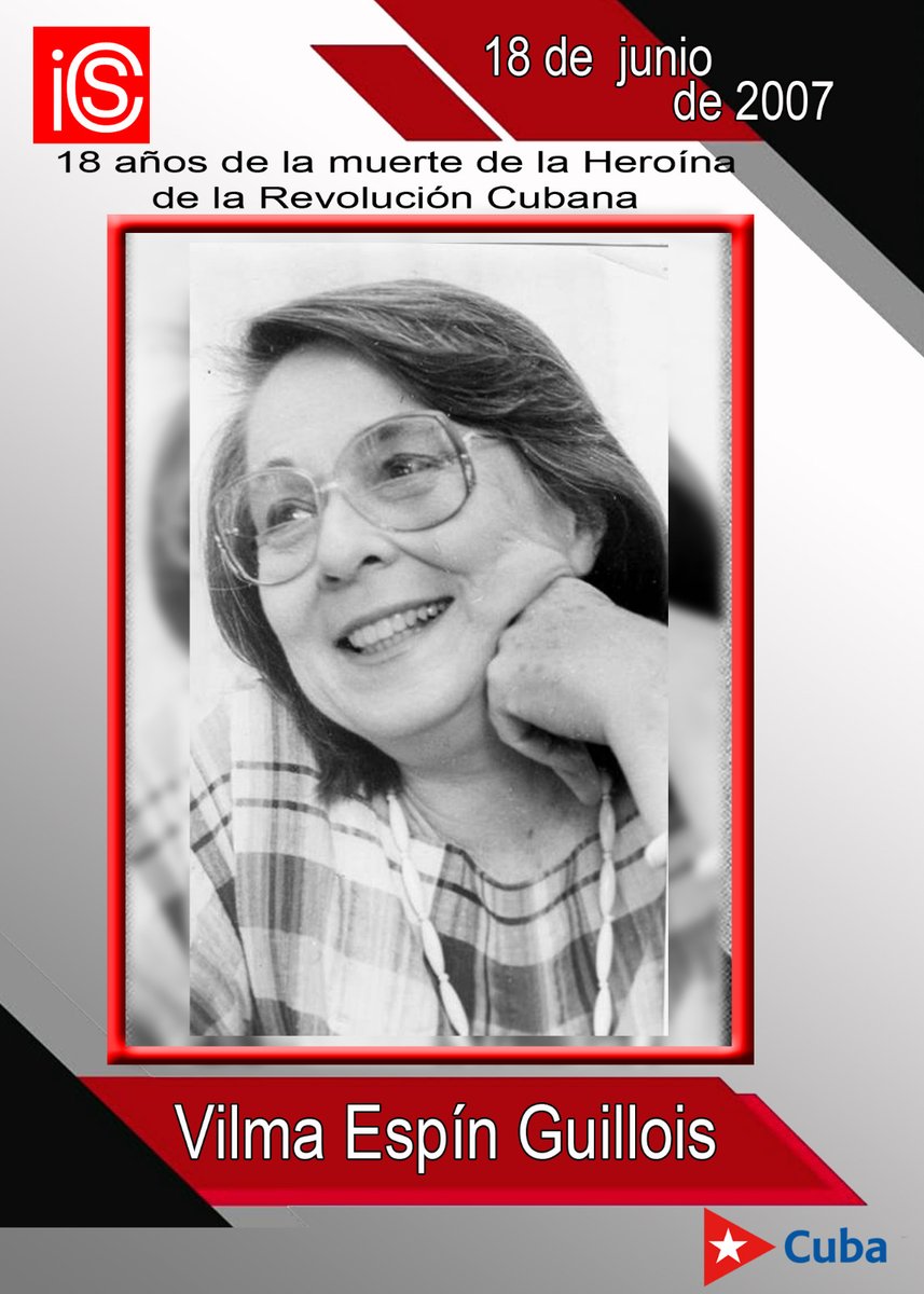 🇨🇺Hoy recordamos a Vilma Espín, a 18 años de su paso a la inmortalidad, porque inmortales son sus ideas y su obra. En 1960 fundó la <a href="/FMC_Cuba/">FMC de Cuba</a>, organización de la que será eternamente presidenta, y en 1961 surgen también de su lucha por las mujeres los círculos infantiles.