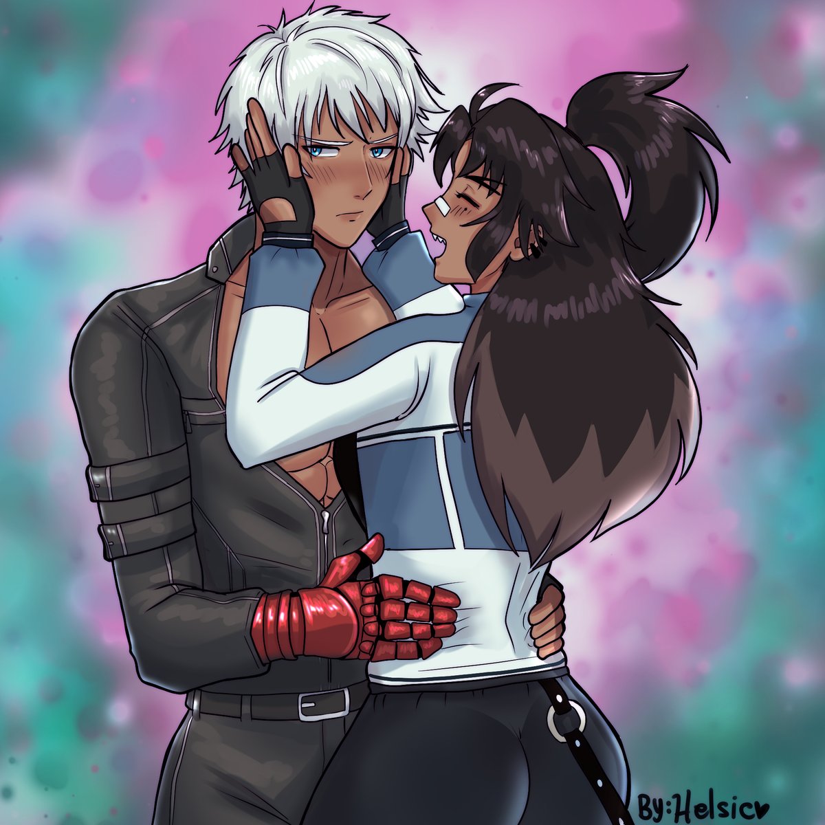 helsic's tweet image. I got to draw a super cute commission!
thank you @yugen_mortal for supporting my art! they look adorable together!

#Kdash #CanonxOC #Yumeship #KOF #commissionart #supporthumanartists