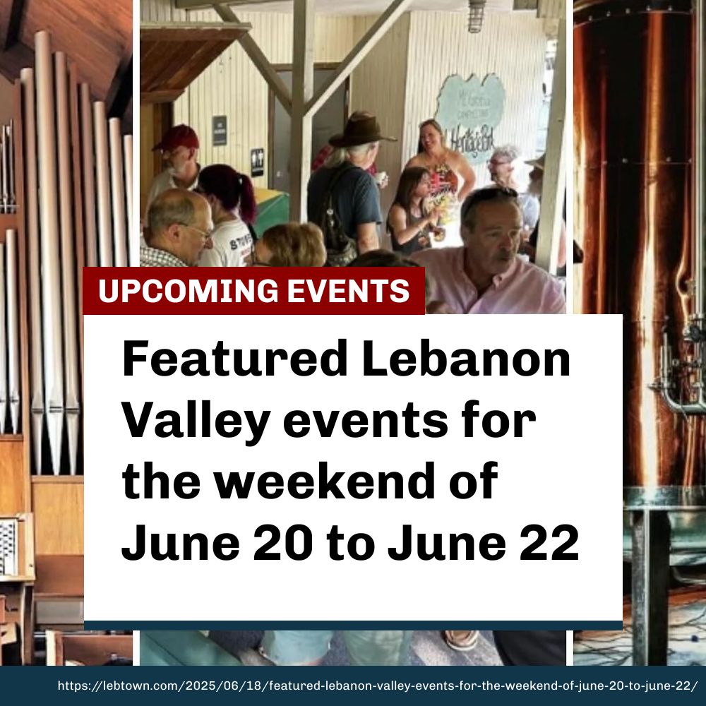 This weekend, Lebanon County will feature a community happy hour, live music performances, trivia, and more. lebtown.com/2025/06/18/fea…