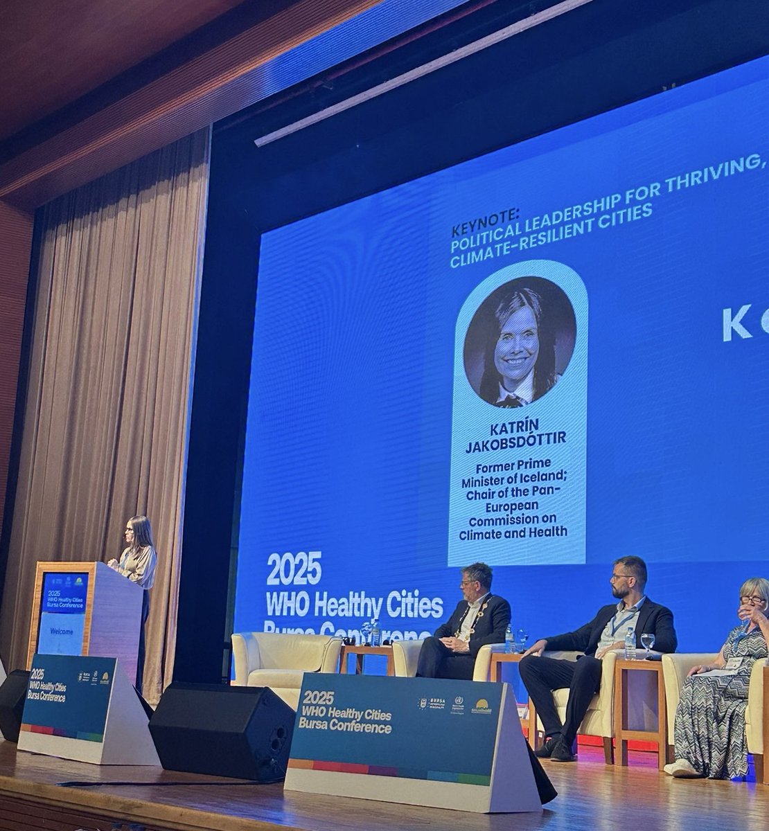 WHO/Europe (@who_europe) on Twitter photo Energy, passion and determination as <a href="/WHO_Europe/">WHO/Europe</a> Healthy Cities Conference kicks off in Bursa.
A 2°C rise makes #ClimateCrisis the biggest threat to global health. Cities have the power to propel solutions, says <a href="/katrinjak/">Katrín Jakobsdóttir</a>, Former Iceland PM and #PECCH Chair, in keynote speech. Energy, passion and determination as <a href="/WHO_Europe/">WHO/Europe</a> Healthy Cities Conference kicks off in Bursa.
A 2°C rise makes #ClimateCrisis the biggest threat to global health. Cities have the power to propel solutions, says <a href="/katrinjak/">Katrín Jakobsdóttir</a>, Former Iceland PM and #PECCH Chair, in keynote speech.