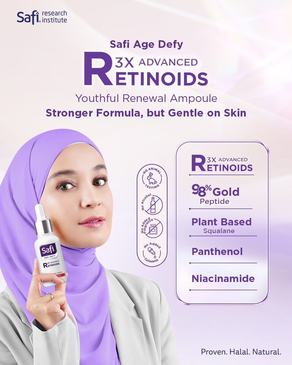 SafiIndonesia's tweet photo. Safi Age Defy Youthful Renewal Ampoule membantu rawat keremajaan kulit dan lawan tanda penuaan dini, bahkan aman untuk kulit sensitif &amp; acne-prone

Yuk, upgrade skincare-mu sekarang! Cek di Shopee Safi Official &amp; toko kosmetik terdekat, ya!

#SafiIndonesia #SafiResearchInstitute https://t.co/LJYbT6ngvR