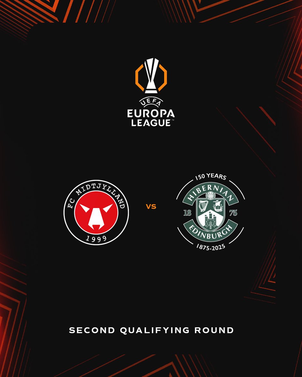 We have been drawn against FC Midtjylland in the UEFA Europa League Second Qualifying Round.

Ties will be played on Thursday 24 July and Thursday 31 July.