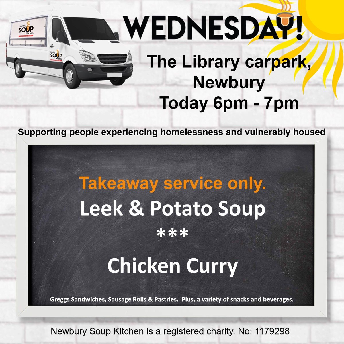 The sun is high in the sky and the temperature is hot. The van is fully stocked with bottled water, squash and hot beverages ready to make sure everyone stays hydrated. Pop down and see us, you will be welcomed with warm friendly smile. See you all later 😎