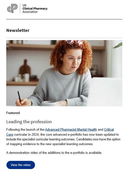 UKCPA membership allows you to access education, resources, peer support and networking opportunities. AND a quarterly newsletter! Join us to receive unique opportunities to develop your career in clinical pharmacy and grow as a pharmacy professional. buff.ly/lQ7Jdvp