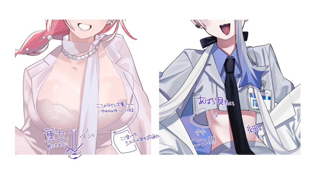 odeco_003's tweet image. 男の描く女と、女の描く女、どちらも好きのメモ
肉感描けるようになりた〜い！