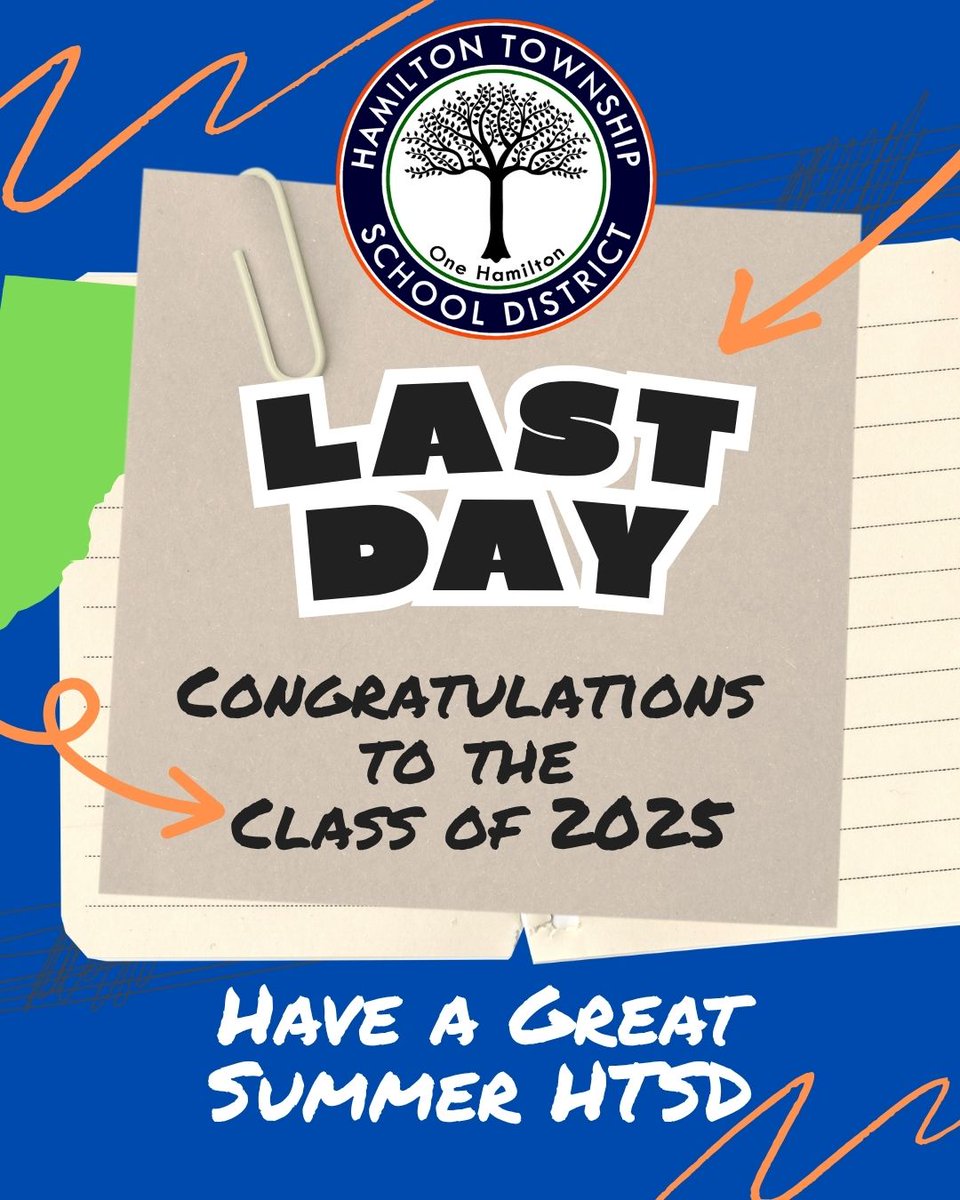 Day 180
Last Day of School
Congratulations Class of 2025
Have a great summer HTSD