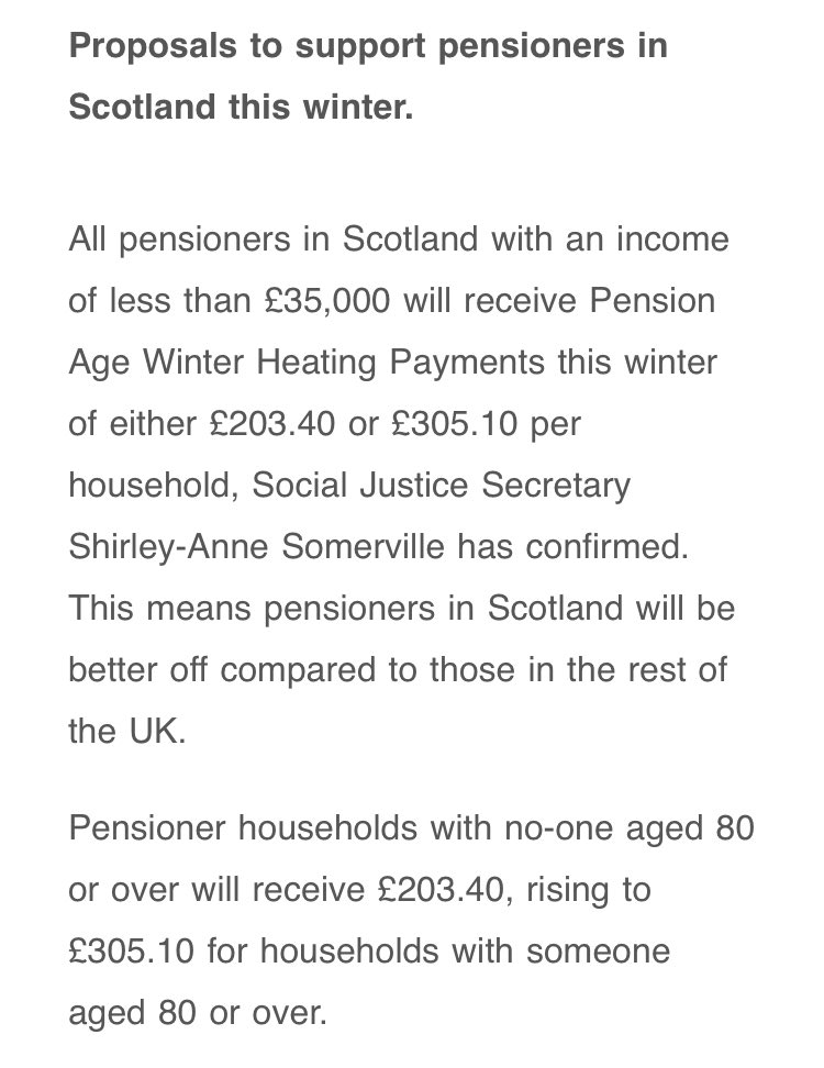 simon_telegraph's tweet image. @scotgov axes offer of universal winter fuel payment. Pensioners with income of more than £35k to have money clawed back through tax system. They were due to get £100. Lower income pensioners to get £203.40 or £305.10, v slightly more than in England and Wales