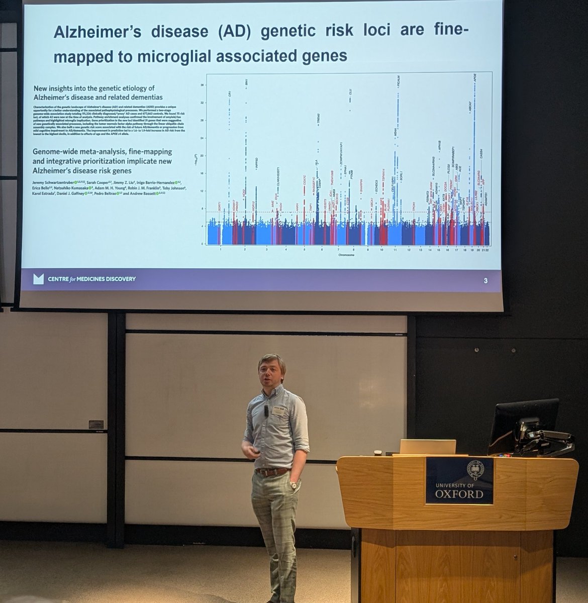 Really engaging talk by Sam Washer on the 5- year "bane of his existence" project developing CRISPR screens in microglia here at the ARUK Thames Valley Network Research Day. Brilliant!