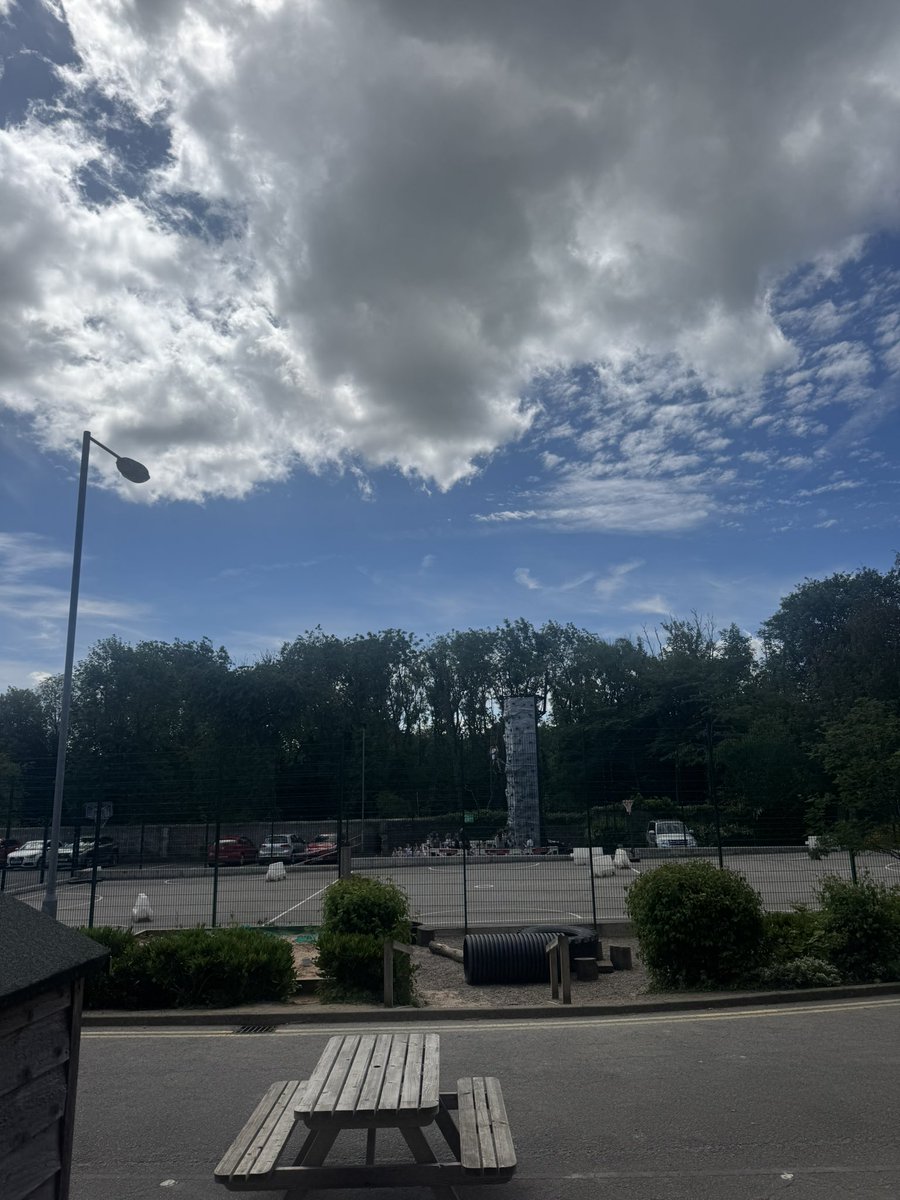 The best view and the happiest sounds from my office window today! Happy children, happy headteacher! 💚🧗‍♀️ #schoolsportsweek
