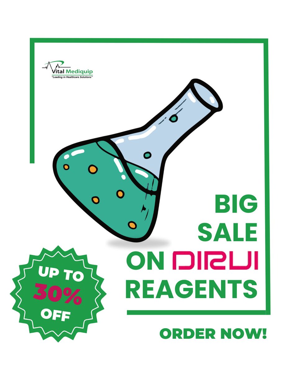 Vital_Mediquip's tweet image. Secure your essential Dirui reagents at 30% OFF for a limited period. 

Contact us today at 0726140602 to place your order – available across East Africa!

#DiruiDiscount #LabConsumables #Sale #VitalMediquipEA #HealthcareSavings