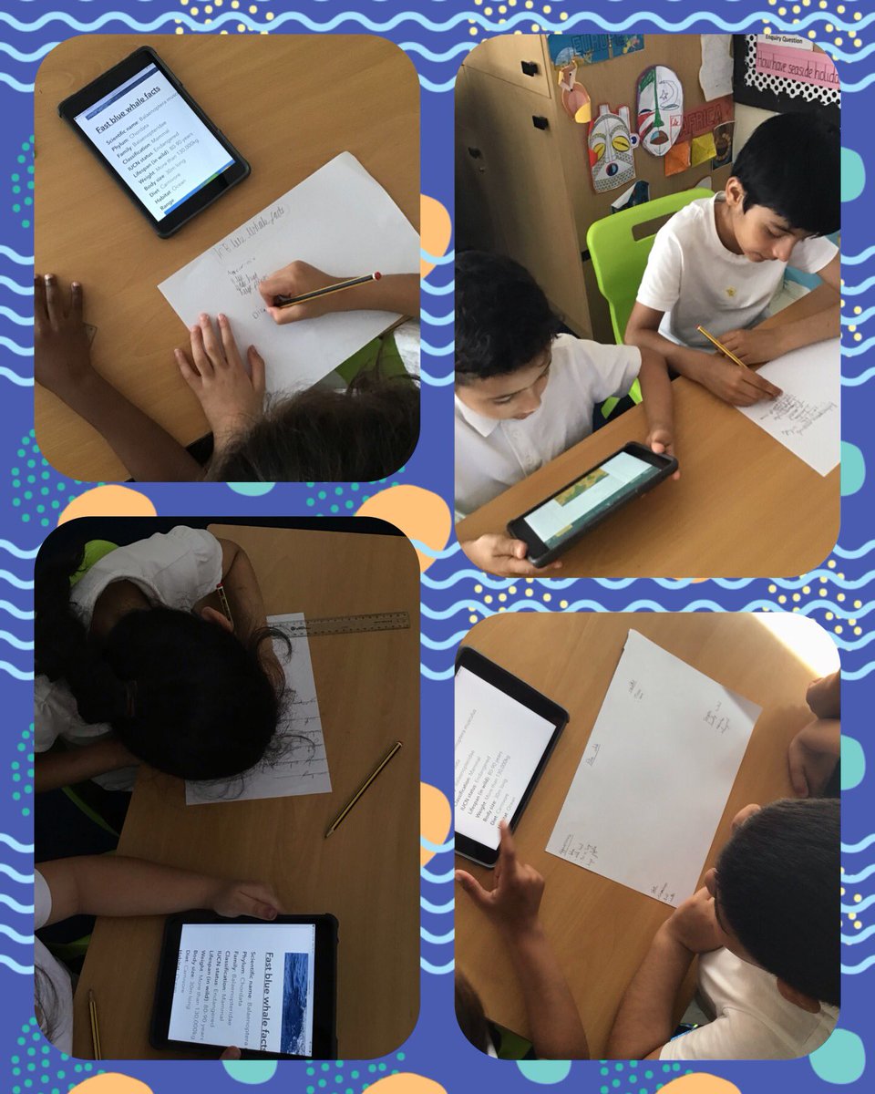 In English this week, year 2 explored the features of a fact file 📋They also used their prior knowledge to research facts about the blue whale 🐳 🌊