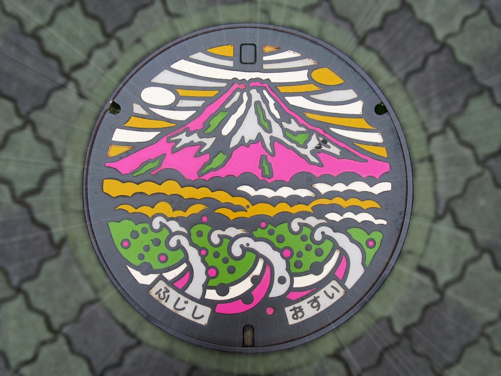 ワールドマンホールコレクション ロゲットカード 　中部PT01　富士山 a1 ワールドマンホールコレクション☆4枚目をゲットしました＼(^o