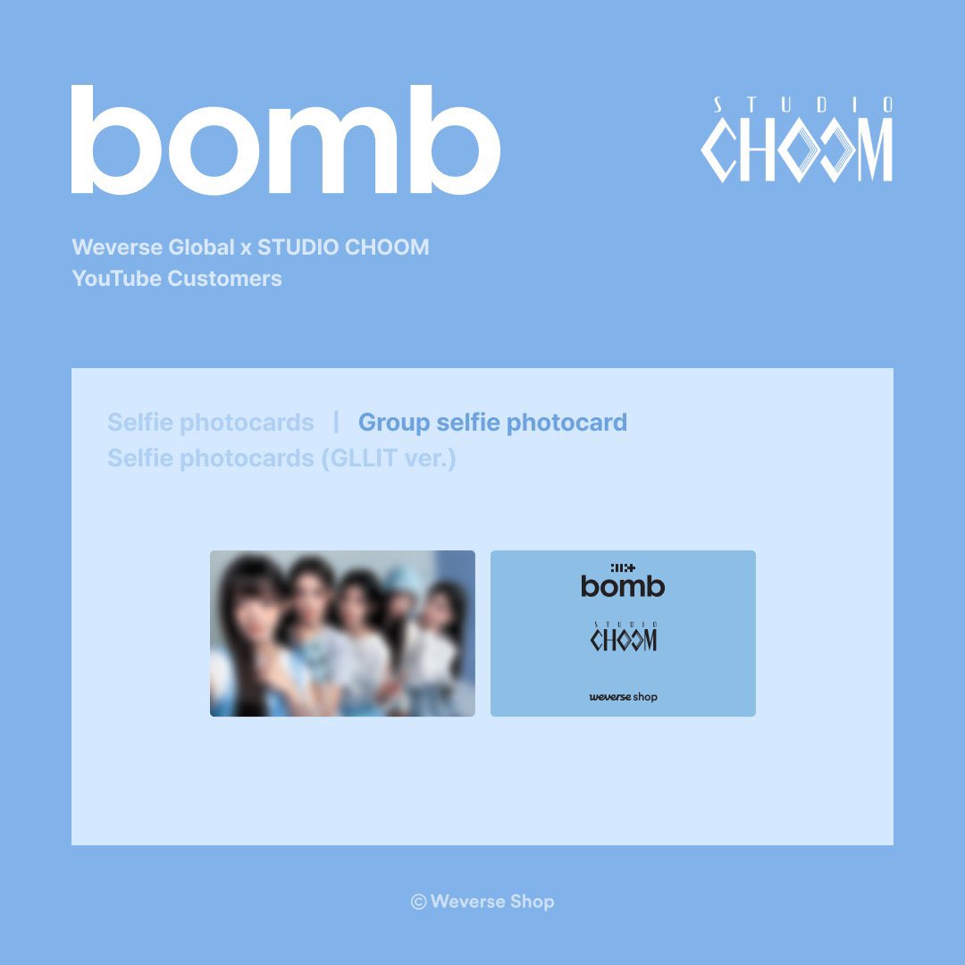 🩵ILLIT 3rd Mini Album 'BOMB' (GLLIT Ver.) studio choom gift