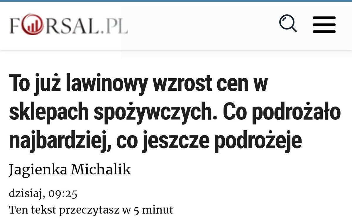 Jest Tusk, jest impreza 🥲

Kiedyś przyjezdni z Niemiec kupowali w Polsce różne produkty, a teraz przywożą tańszą niemiecką żywność. Polska stała się krajem dla bogatych. Obniżenie wagi żywności i napojów w koszyku inflacyjnym może maskować rzeczywistą inflację. Według raportu