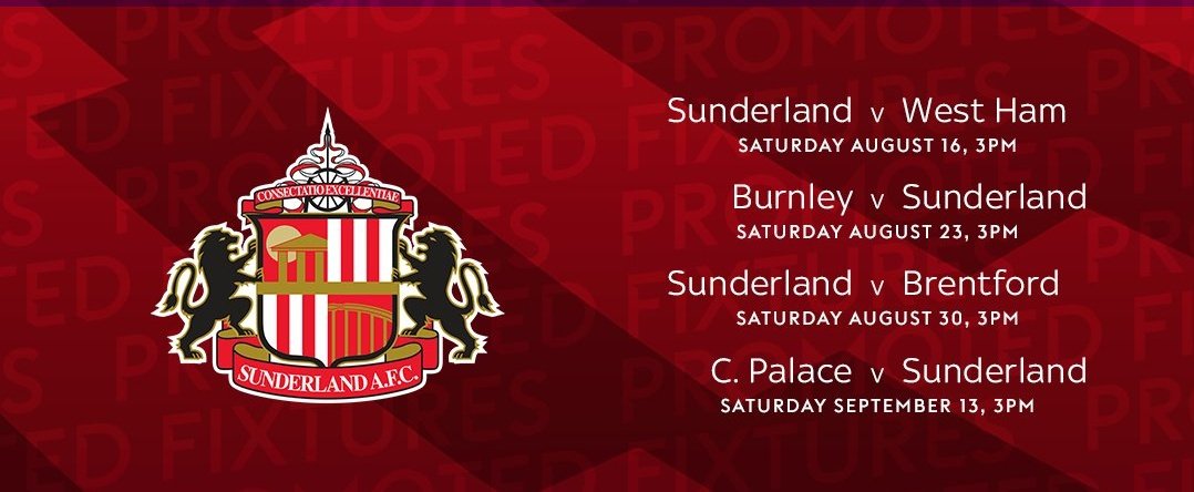 Os 5 primeiros jogos do Sunderland na Premier League.