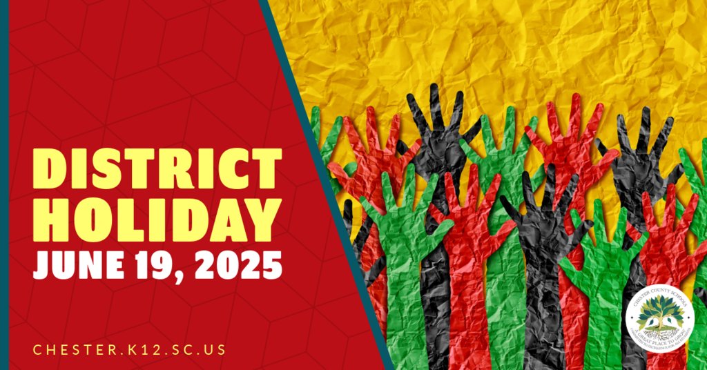 REMINDER: All CCSD facilities will be CLOSED in observance of the Juneteenth Holiday on June 19, 2025. All summer operations will resume Monda,y June 23, 2025.