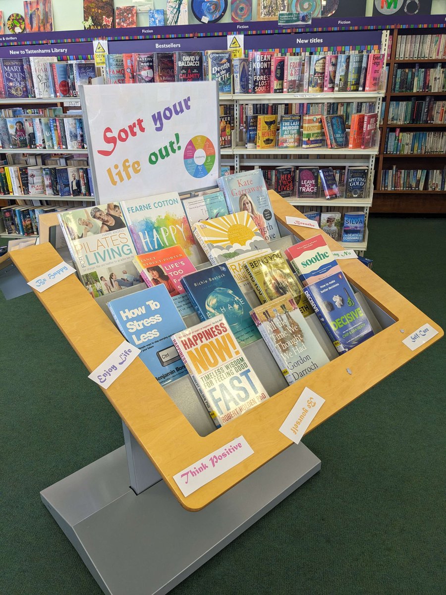 Our theme shelf for this month revolves around self-care and wellbeing!

Be sure to check it out when we reopen next week 📚 
#BookTwitter