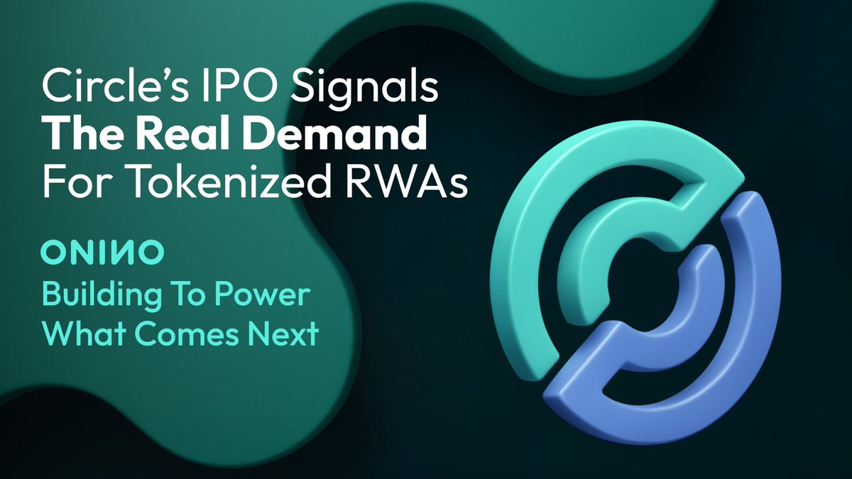 Large-scale tokenization is unfolding right now.

Just look at Circle, the issuer of USDC. Their IPO marks a significant moment in tokenized finance and highlights the demand and need for exposure in real applications of tokenized RWAs on-chain.

🔓 This opens the doors beyond