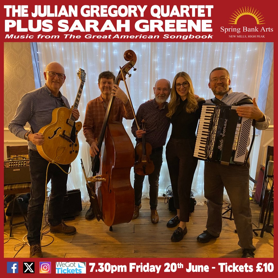 The wonderful Sarah Greene will be joining us for this Friday's Jazz event. Sarah, will smoothly glide you through music from the Great American Songbook.
wegottickets.com/event/654295
#springbankarts #newmills #visitnewmills #livemusic #events #livemusicvenue #jazzmusic