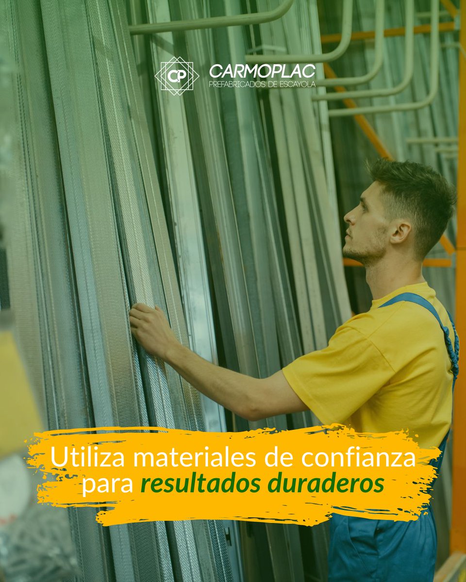 🔨 Un buen trabajo empieza por elegir bien.

En Carmoplac solo usamos materiales de calidad: duraderos, certificados y listos para entregar.

📞 Sevilla: 954 437 803
📞 Carmona: 954 140 860
🌐 carmoplac.com

#Pladur #Reformas #Prefabricados #Sevilla #Construcción