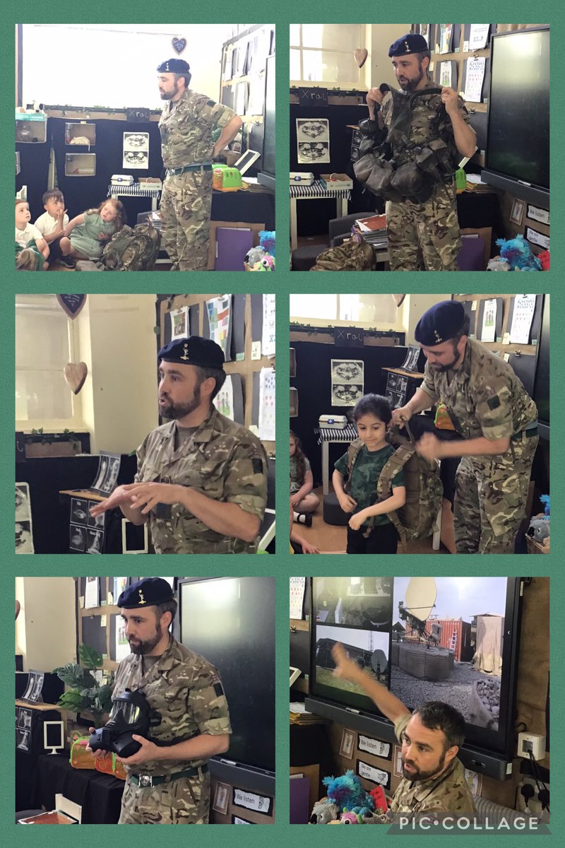 Massive thank you to Sgt. G for taking time out of his busy day to come and talk about his role and experience in the Army. The children have not stopped talking about the visit!