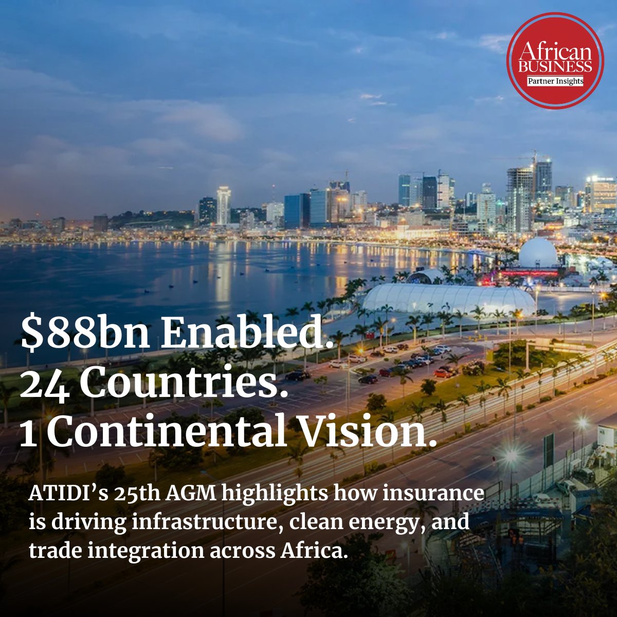 AB Partner Insights (@insights_ab) on Twitter photo 💡 ATIDI at 25:
• $88bn+ in trade & investment supported
• 24 African member states
• 181.95 MW in clean energy
• $2bn+ backed for Angola infrastructure
Driving Africa’s integration through insurance & innovation.
african.business/2025/06/long-r…
<a href="/ATI_ACA/">ATIDI - African Trade & Investment Dev. Insurance</a>
<a href="/AfricanBizMag/">African Business</a>
#ESG 💡 ATIDI at 25:
• $88bn+ in trade & investment supported
• 24 African member states
• 181.95 MW in clean energy
• $2bn+ backed for Angola infrastructure
Driving Africa’s integration through insurance & innovation.
african.business/2025/06/long-r…
<a href="/ATI_ACA/">ATIDI - African Trade & Investment Dev. Insurance</a>
<a href="/AfricanBizMag/">African Business</a>
#ESG