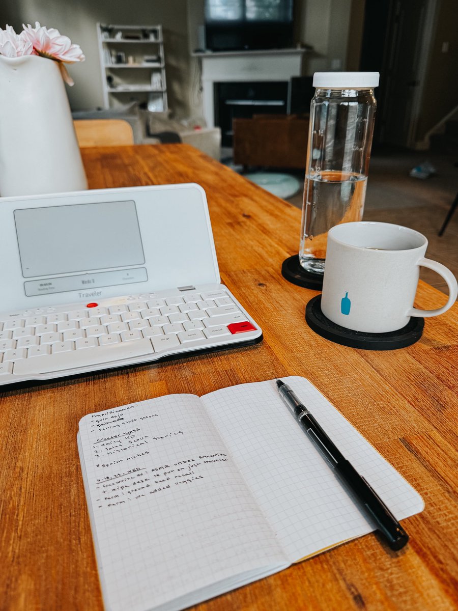 Good morning! 

New (surprise) product dropping next week to my email list…

Writing 10 emails to promo it… chugging coffee and writing distraction free all day! 

Link in bio to not miss the crazy fun I’m cooking up 😊🤘