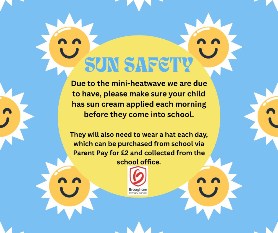 ☀️😎🧴🧢 Let’s be prepared for the mini-heatwave!

<a href="/AdAstraTrust/">Ad Astra Academy Trust</a>