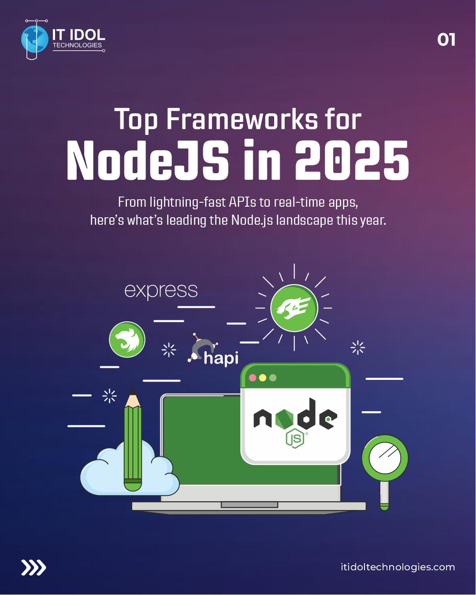 itidoltech's tweet photo. 🚀 Top NodeJS Frameworks for 2025

From real-time apps to APIs—these frameworks are powering the future of backend development.

💡 Which one’s your favorite?

#NodeJS #WebDevelopment #TechTrends #SoftwareDevelopment #ITIDOLTechnologies #nodejsdevelopment #nodejsdevelopers #usa https://t.co/2UnqFRPYQA
