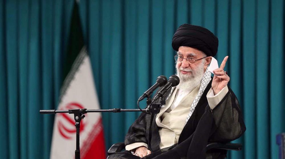 Leader Ayat. Khamenei says #Iran’s nation firmly stands against an imposed war, while warning the US against intervention.

#Israel #IranUnderAttack
