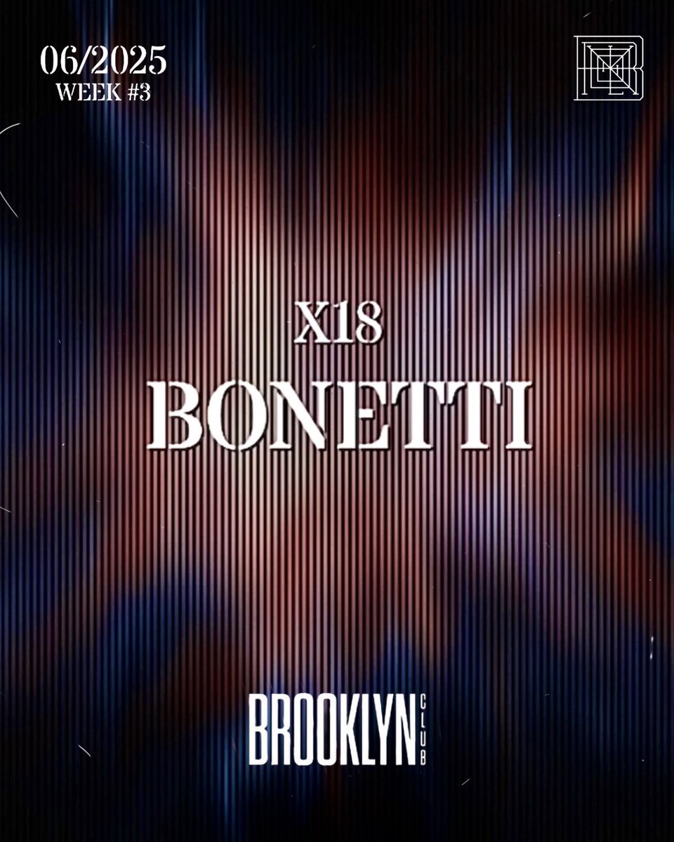 🎉Tonight I will come back to #BrooklynClub and I will be playing all night long.

🥳Don’t miss it!