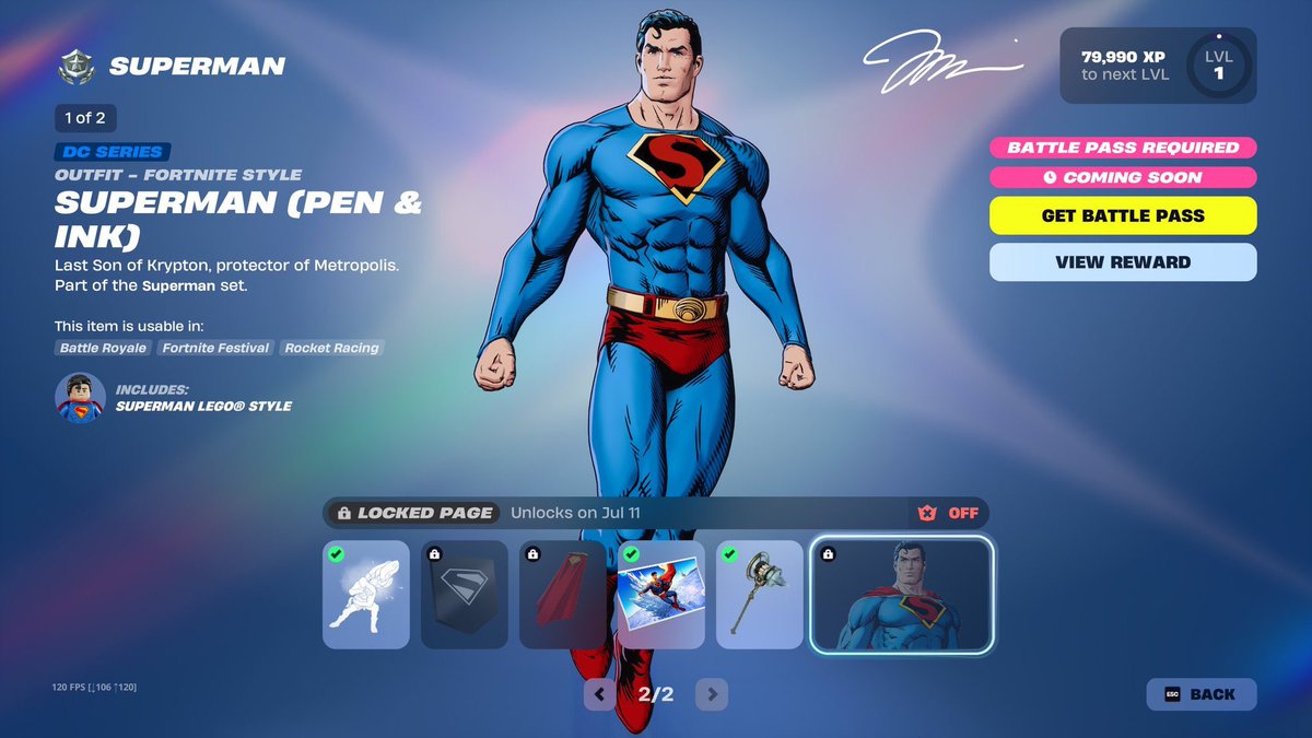 Un nouveau skin Superman sur #Fortnite sera disponible le 11 juillet !