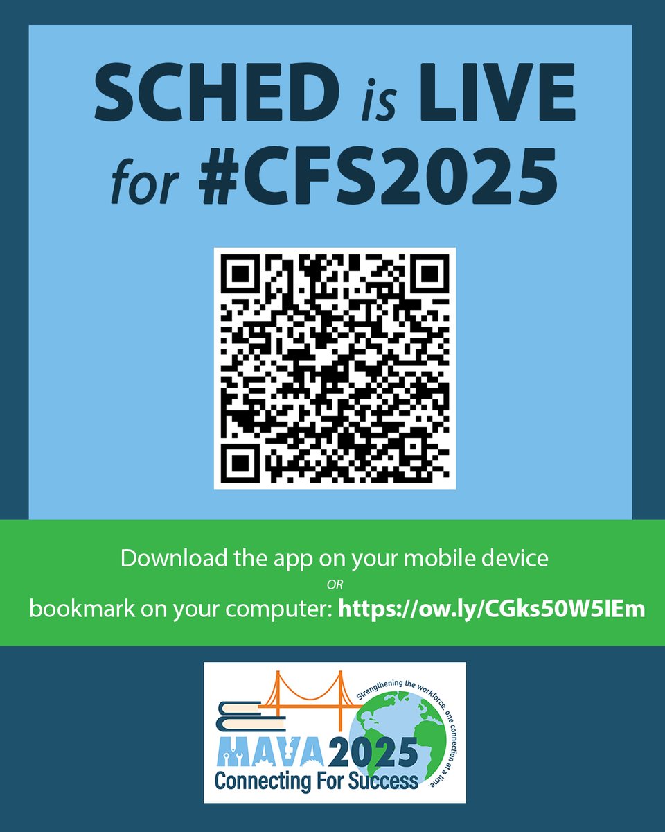 Don’t forget! Connecting for Success uses the #SCHED app! Plan your #CFS2025 sessions, get real-time updates, and #customize your experience, all from the SCHED app on your phone. Download the app now and get conference-ready! ow.ly/PE3H50W5IEn.