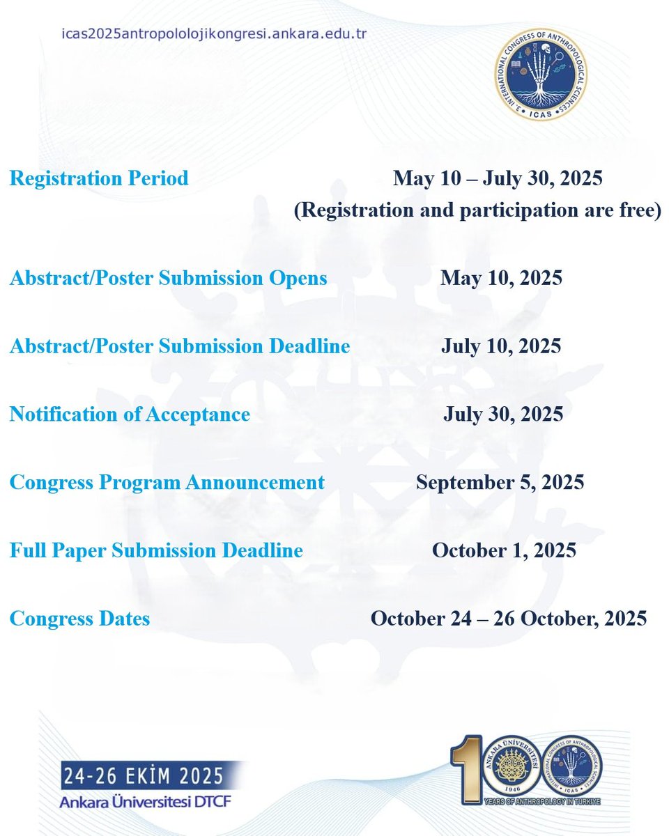 Important dates and deadlines #icascongress2025