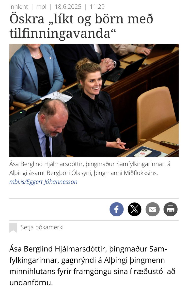 gudnyhalldors's tweet photo. Mér sýnist meintur tilfinningavandi ekki einskorðast við þingmenn stjórnarandstöðunnar. https://t.co/hjOdKqBK3f