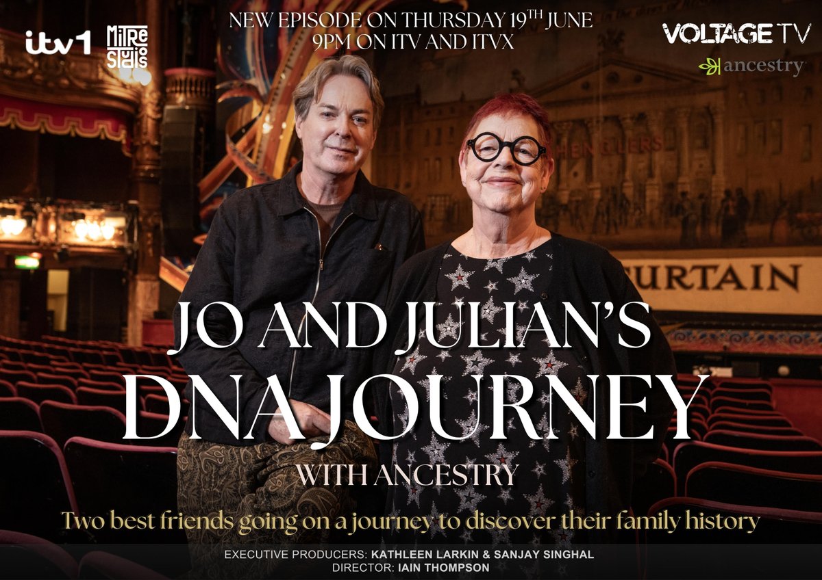 Vivienne Clore (@cloreclients) on Twitter photo Watch our wonderful Jo Brand, alongside her good pal <a href="/JulianClary/">Julian Clary</a>, discover their DNA Journeys on Thursday night, 9pm on ITV & ITVX Watch our wonderful Jo Brand, alongside her good pal <a href="/JulianClary/">Julian Clary</a>, discover their DNA Journeys on Thursday night, 9pm on ITV & ITVX