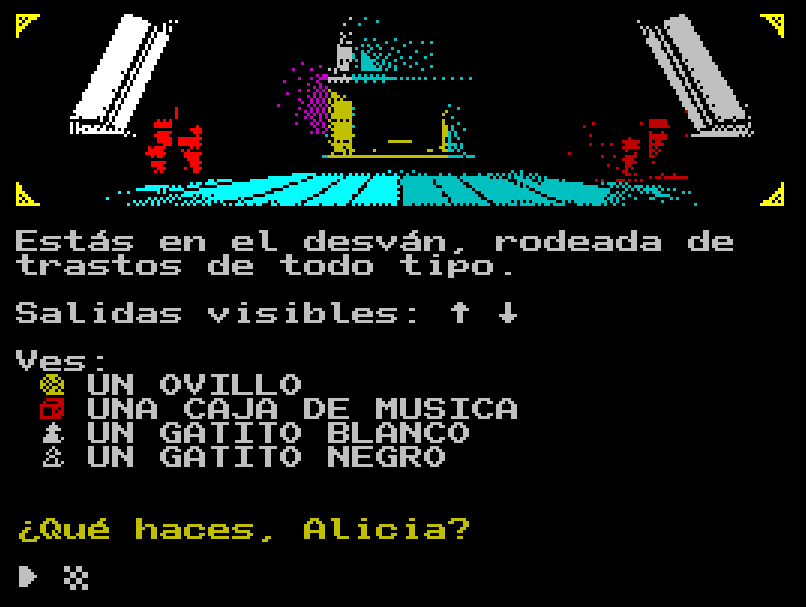 Juanjoide's tweet photo. ¿Una nueva versión de Alicia en forma de aventura de texto? ¿En BASIC? ¿Y sucesora de la publicada por Microhobby en 1985? La respuesta a todo ello es un sí rotundo, pues『Alicia a través del espejo』es la nueva creación de @jlcebrian para #Spectrum128K. ¡Juégala en su web! 😄 https://t.co/ZtZpf92h0N