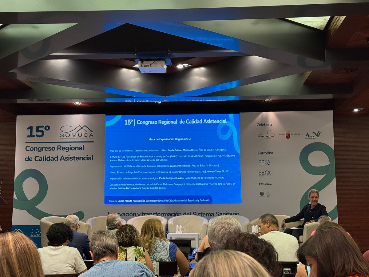 🌟Segunda Mesa de Experiencias Regionales moderada por Carlos Alberto Arenas Díaz, Subdirector General de Calidad Asistencial, Seguridad y Evaluación del SMS.

#somuca #calidadasistencial #somuca2025