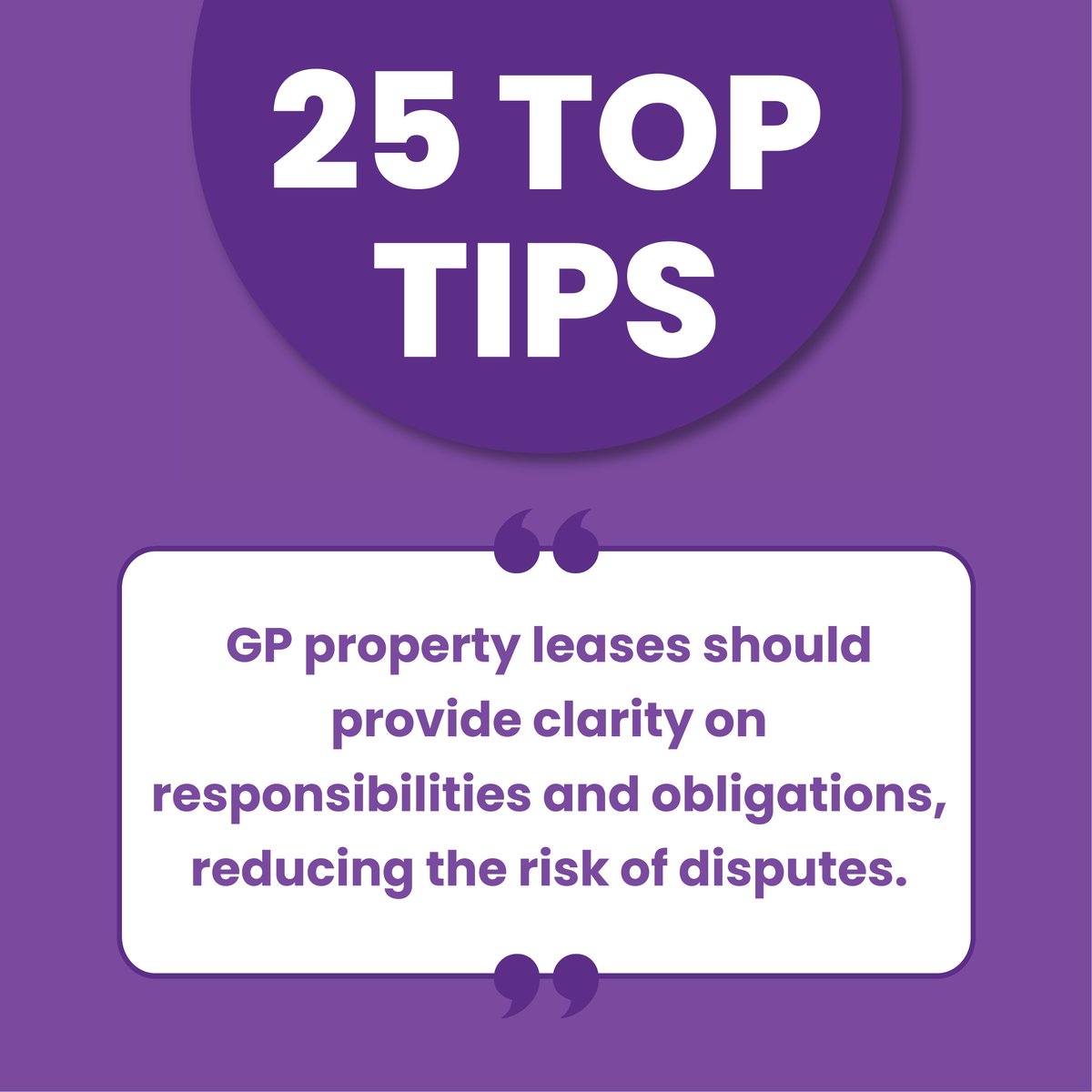 Celebrating our 25th year of providing specialist GP property service🎉🎂 

TIP NINE! 

#TeamGP #PrimaryCare #GPNews #GPProperty