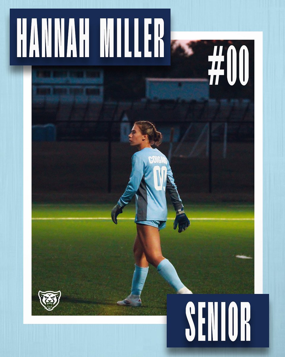 Returning this upcoming fall we have Senior GK #00 Hannah Miller! ⚽️🩵

Fun facts:
-She loves to read &amp; go thrift shopping.
-She is definitely a night owl (best assignments are usually started at 3AM).
-She is very clumsy/accident prone.

3x Honorable Mention All-Conference GK!