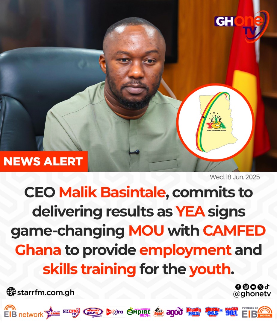 GHOne TV (@ghonetv) on Twitter photo Malik Basintale commits to providing employment and skills training for the youth in new Camfed partnership...
#GHOneNews #EIBNetwork
#GHOneTV #NewsAlert
<a href="/yeaghana/">Youth Employment Agency Ghana</a>
<a href="/malik_basintale/">Maleek Basintale</a> Malik Basintale commits to providing employment and skills training for the youth in new Camfed partnership...
#GHOneNews #EIBNetwork
#GHOneTV #NewsAlert
<a href="/yeaghana/">Youth Employment Agency Ghana</a>
<a href="/malik_basintale/">Maleek Basintale</a>