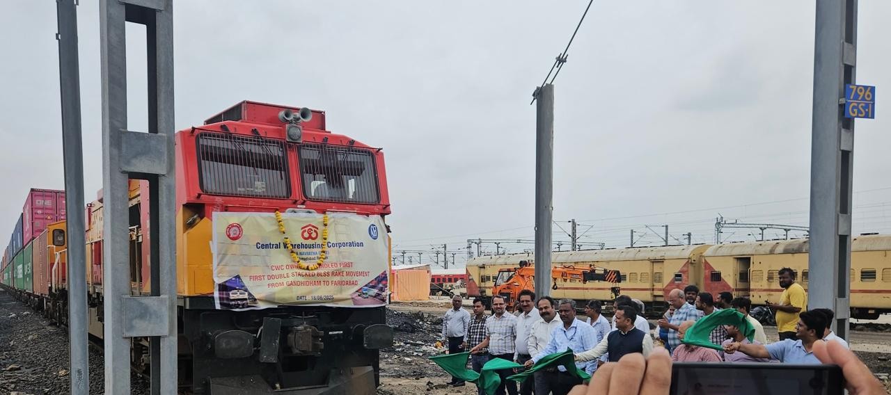 Gandhidham – Delhi NCR Double-stack container train service launched