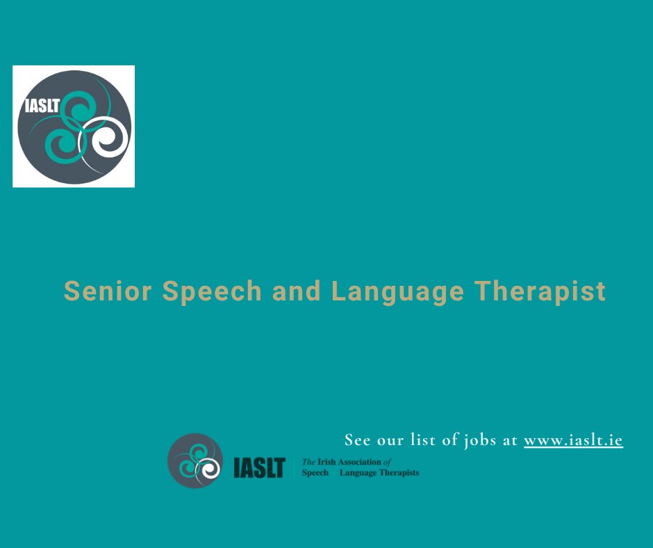 IASLT (@iaslt) on Twitter photo Paid Advert
Senior Speech and Language Therapist
(0.8 WTE)
Closing Date: 27th June, 2025
See IASLT Job Opportunities for full details bit.ly/3ZOy5ro
#IASLT #IASLPeeps Paid Advert
Senior Speech and Language Therapist
(0.8 WTE)
Closing Date: 27th June, 2025
See IASLT Job Opportunities for full details bit.ly/3ZOy5ro
#IASLT #IASLPeeps