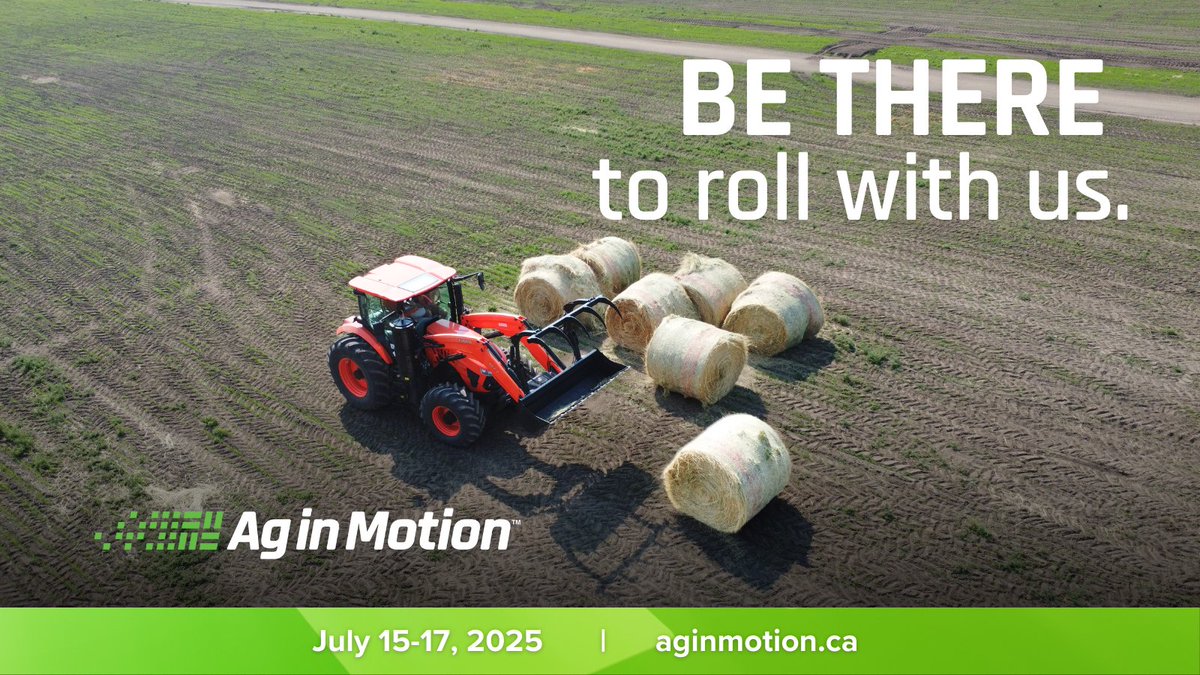 Ag in Motion (@aginmotion) on Twitter photo Ag in Motion is your chance to roll with farm community.
Hop on, take it all in, and experience the best in ag technology, innovation, and community.
π
 July 15-17, 2025
π Langham, Saskatchewan
ποΈ Grab your tickets aginmotion.ca
#AgInMotion #FarmShow #AgTech #SaskAg Ag in Motion is your chance to roll with farm community.
Hop on, take it all in, and experience the best in ag technology, innovation, and community.
π
 July 15-17, 2025
π Langham, Saskatchewan
ποΈ Grab your tickets aginmotion.ca
#AgInMotion #FarmShow #AgTech #SaskAg