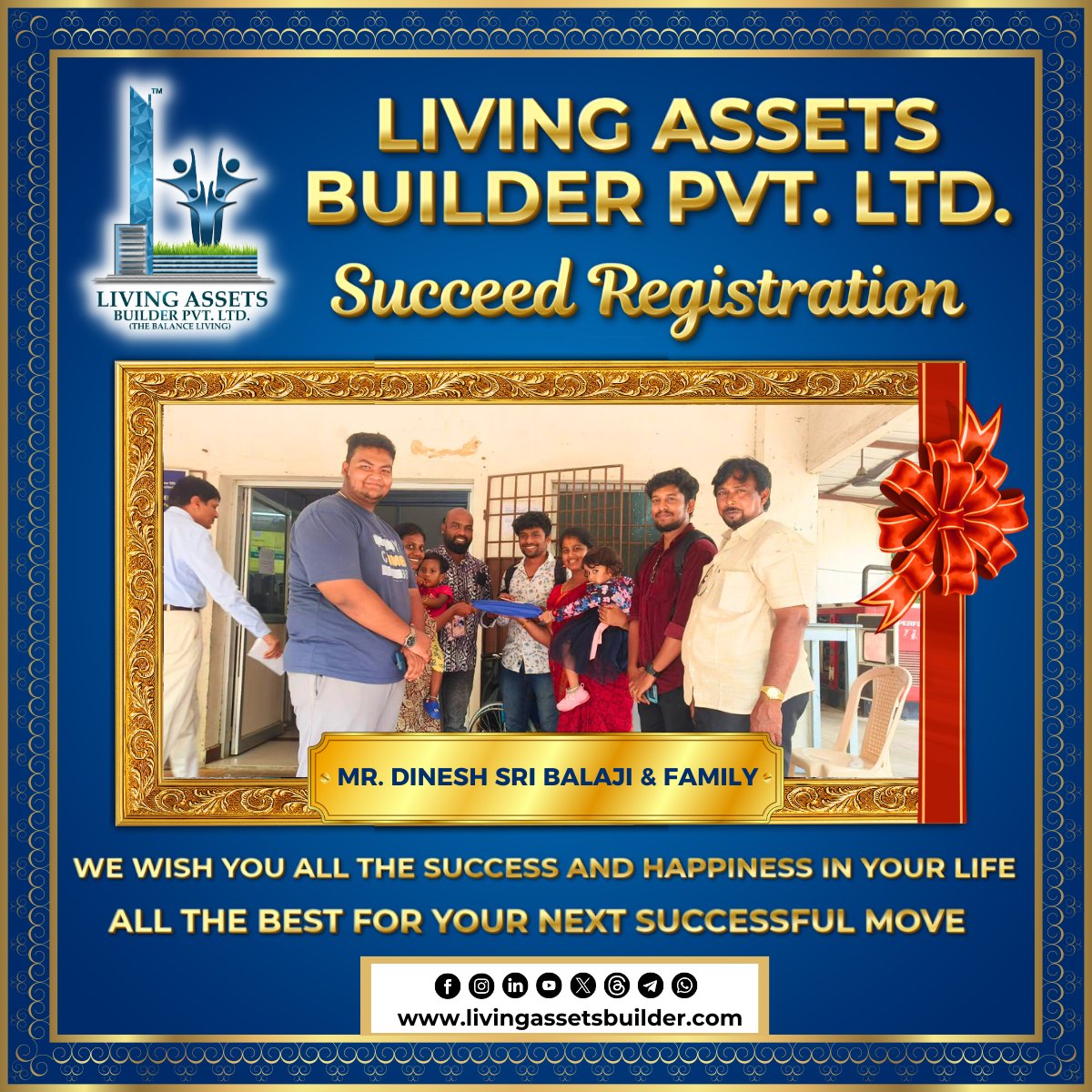 Living_Assets's tweet image. Another Happy Client, Another Milestone Achieved! 🏡✨

From site visits to registration — we&apos;ve walked every step together.

Thank you for trusting us with your dream property!

#HappyClients #SuccessfulRegistration #LivingAssetsBuilder #RealEstateJourney #ClientTestimonial