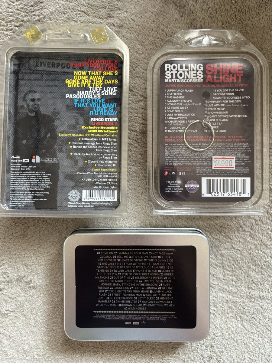 Lv_VESPA_GTS250's tweet photo. 参考。
ステレオUSB前年(2008年)発売のUSB。
まだMP3ファイルのみでした。
#RingoStarr
#Liverpool8
#RollingStones
#ShineALight 
#RolledGold https://t.co/TDk4GHJsOg