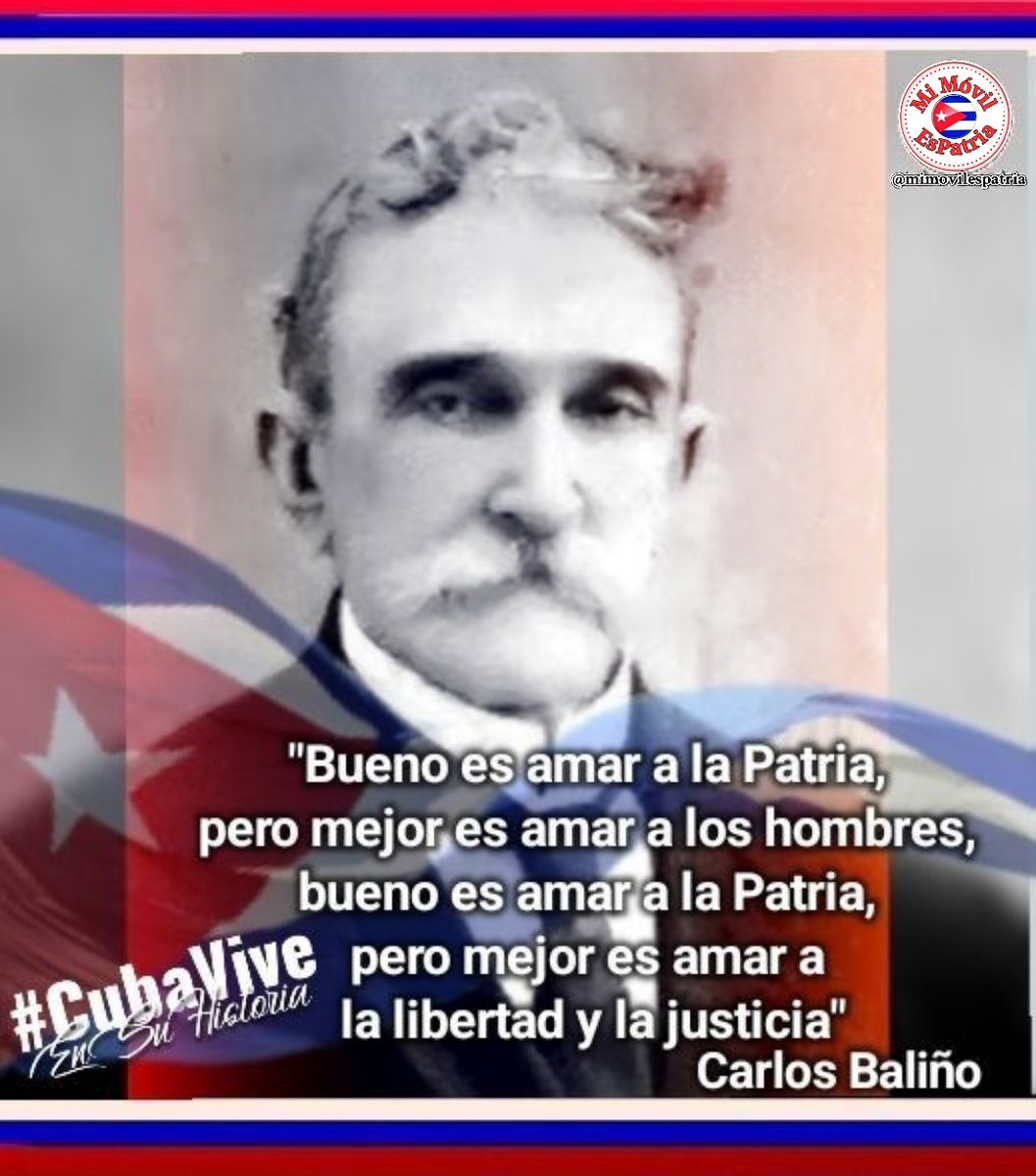 @cubana100% (@cubana175765384) on Twitter photo #CubaViveEnSuHistoria
🗣 Carlos Baliño falleció el 18 de junio de 1926, dejando un imperecedero legado en defensa de la Patria, el proletariado y todas las causas justas;
contribuyó a unir dos generaciones de cubanos como fundador del PRC y precursor del <a href="/PartidoPCC/">Partido Comunista de Cuba</a> 🇨🇺 #CubaViveEnSuHistoria
🗣 Carlos Baliño falleció el 18 de junio de 1926, dejando un imperecedero legado en defensa de la Patria, el proletariado y todas las causas justas;
contribuyó a unir dos generaciones de cubanos como fundador del PRC y precursor del <a href="/PartidoPCC/">Partido Comunista de Cuba</a> 🇨🇺