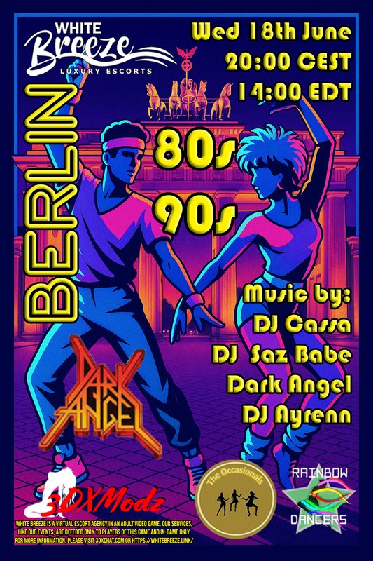 WHITE BREEZE™ ✦ BERLIN ✦

80's and 90's  🎸

<a href="/3_modz/">3DXModz</a> #WhiteBreeze
<a href="/3dxchat/">3DXChat</a> <a href="/3dxchatGame/">3DXChat game</a>