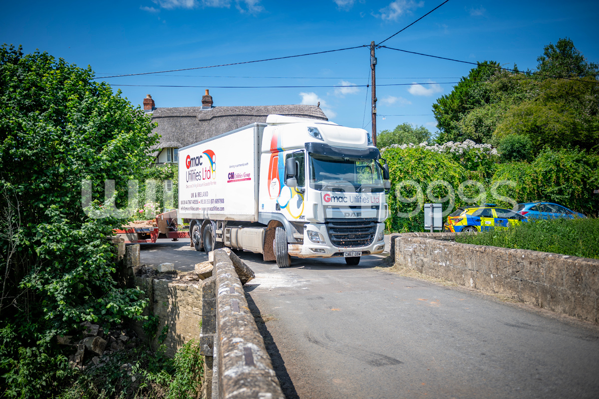 A lorry has crashed into a bridge - but it's not any old bridge. It's outside Queen Camilla's country home near Lacock, Wiltshire. <a href="/SWNS/">SWNS.com</a>

Full story: bit.ly/43ZucTn